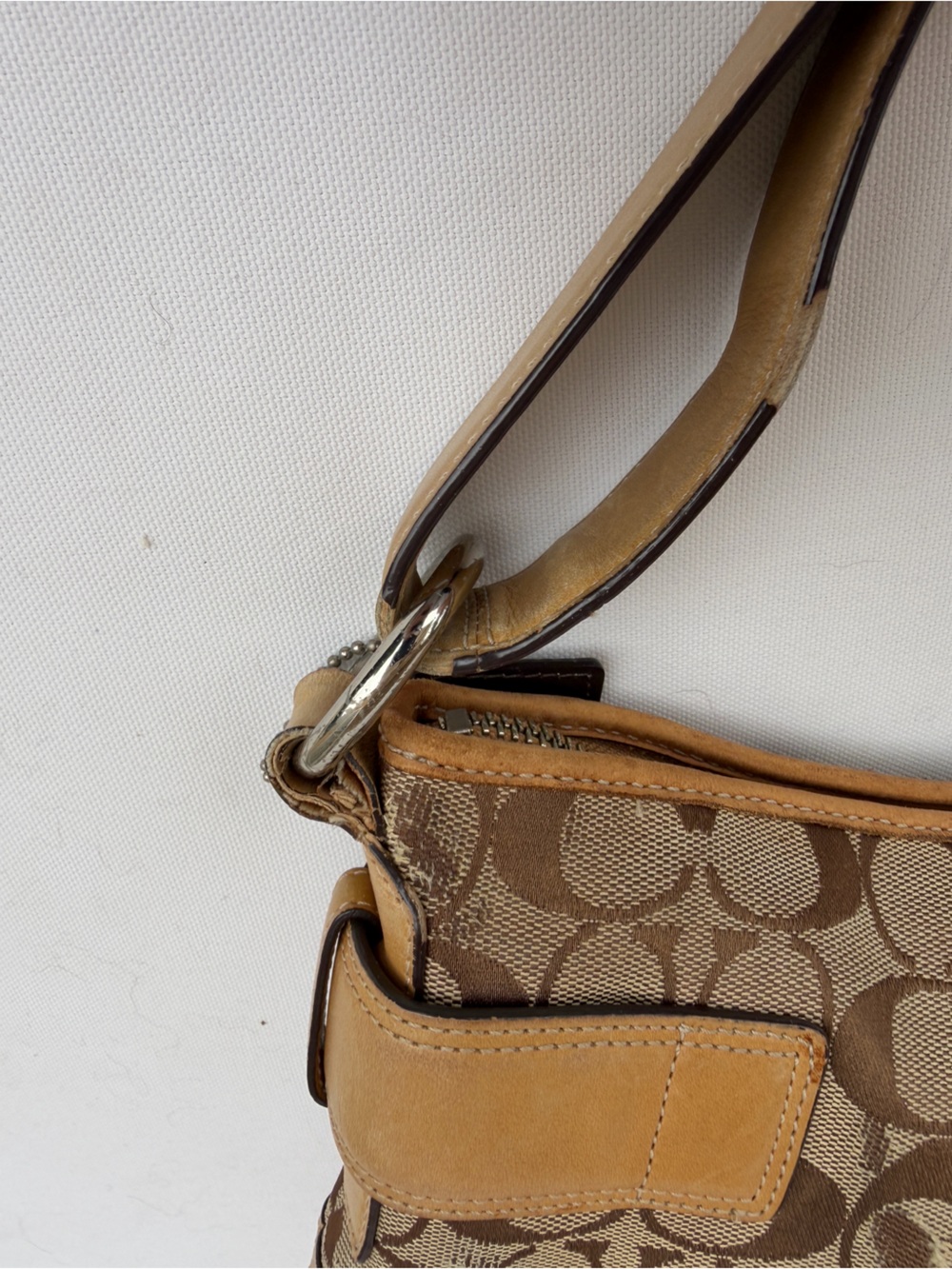 Coach Legacy Y2K Signature Hobo Brown Monogram Crossbody Shoulder Bag 7077 - Picture 11 of 15